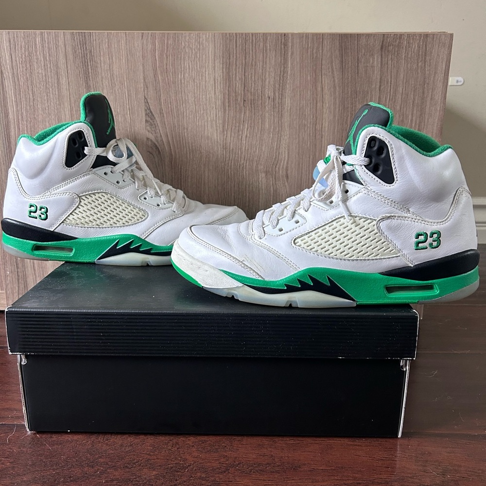 Jordan Athletic Shoes White and Green